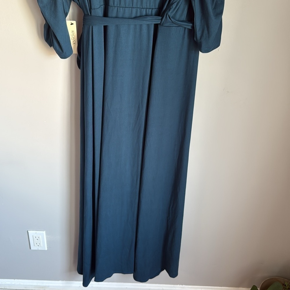 NEW Kiyonna Meadow Dream Maxi Dress in Teal Topaz 4X - Picture 10 of 13